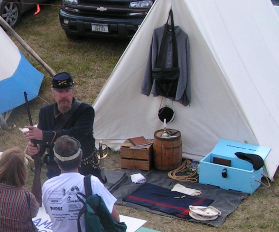 Living Historian talking to the public